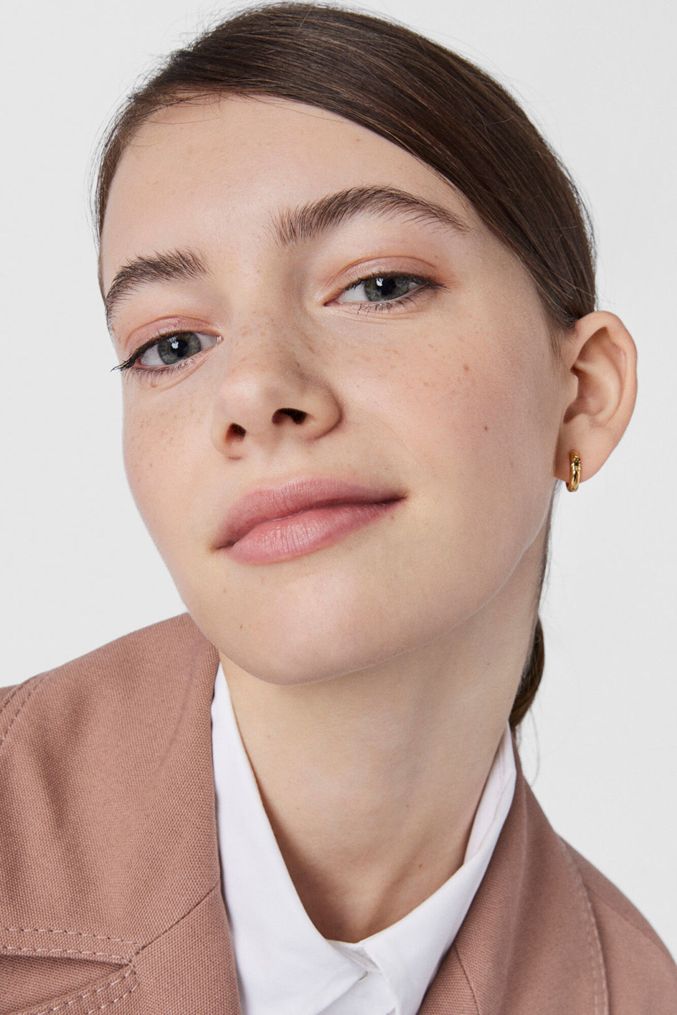 Tous TOUS Basics bear hoop earrings in siver plated with 18 kt gold Yellow