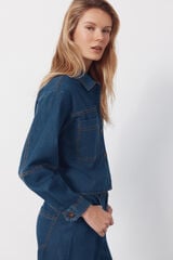 Cortefiel Soft denim shirt Blue