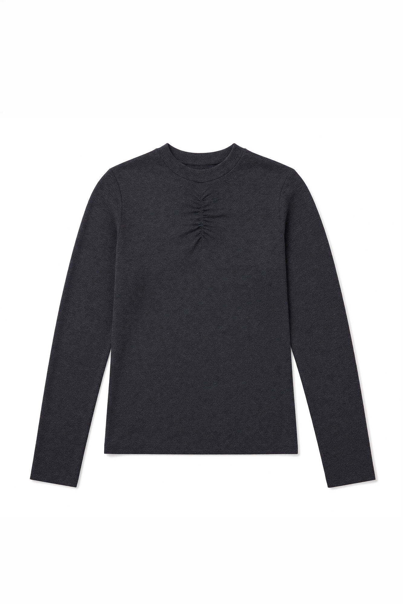 Slowlove Top frunce Gris oscuro