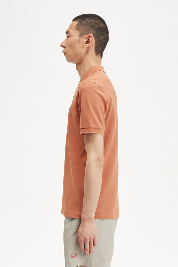 Cortefiel Short-sleeved polo shirt Orange