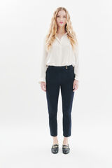 Caroll Trousers with button detail Navy