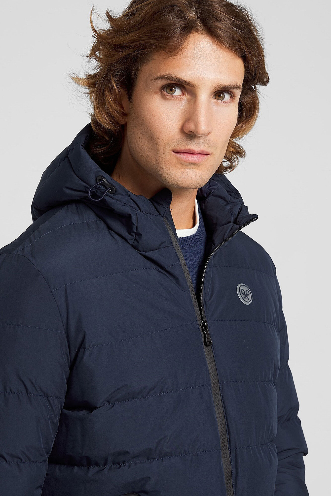 Silbon Abrigo tecnico clasico capucha azul marino Azul marino