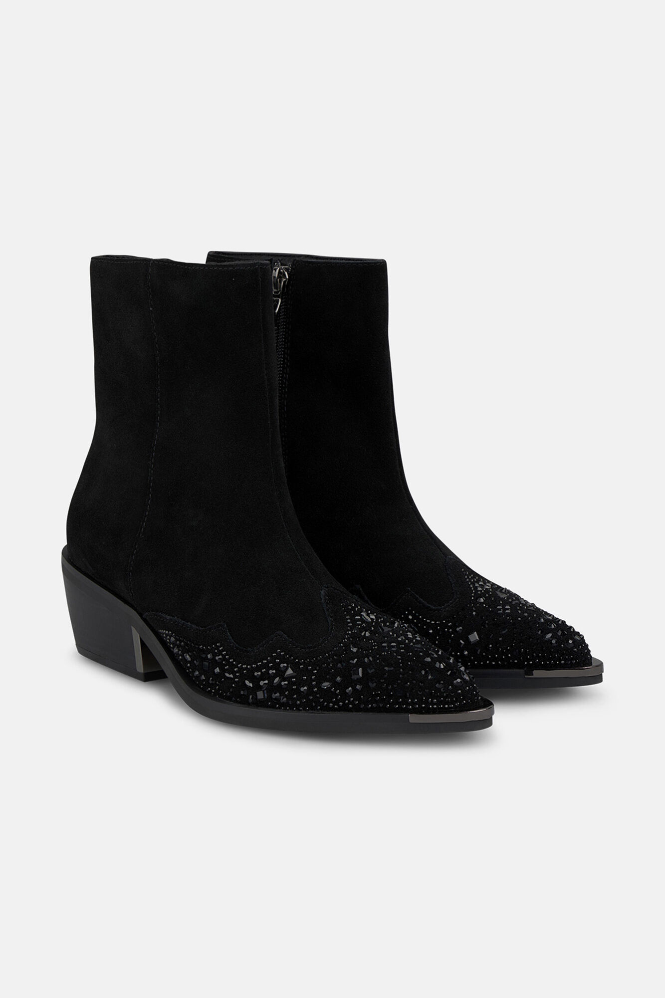 Alma en Pena Botim feminina de salto baixo com detalhe de strass