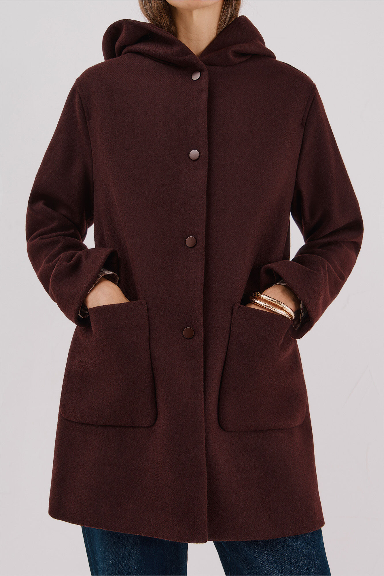 Cortefiel Hooded hood Maroon