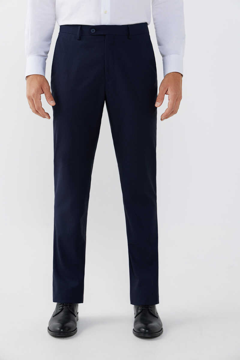 Cortefiel Plain Coolmax® trousers Navy