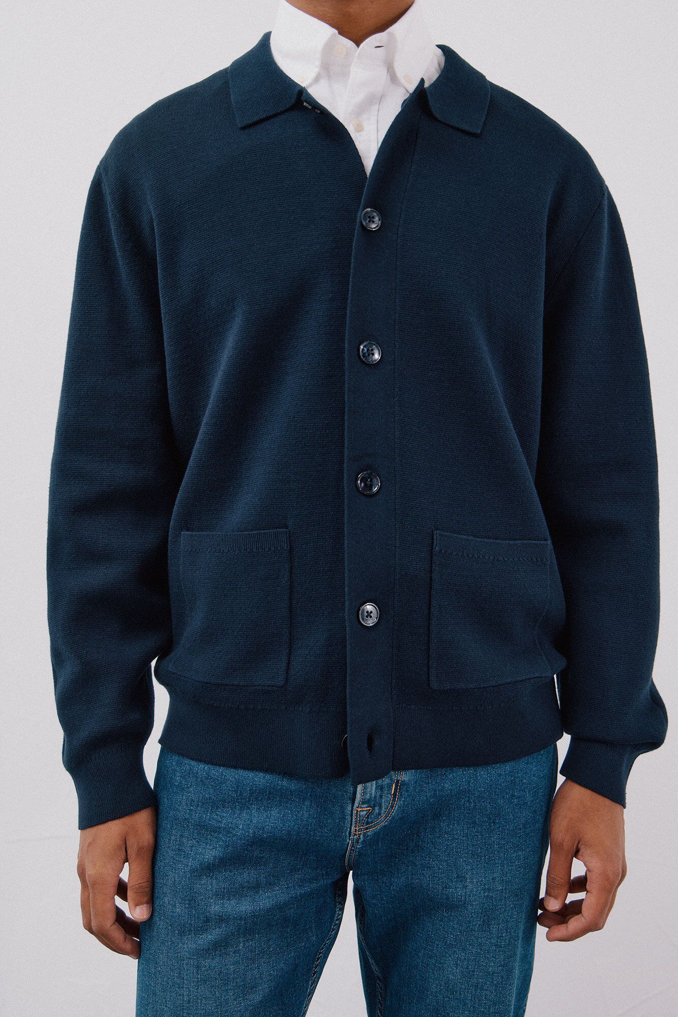 Cortefiel Jersey sobrecamisa punto algod&oacute;n