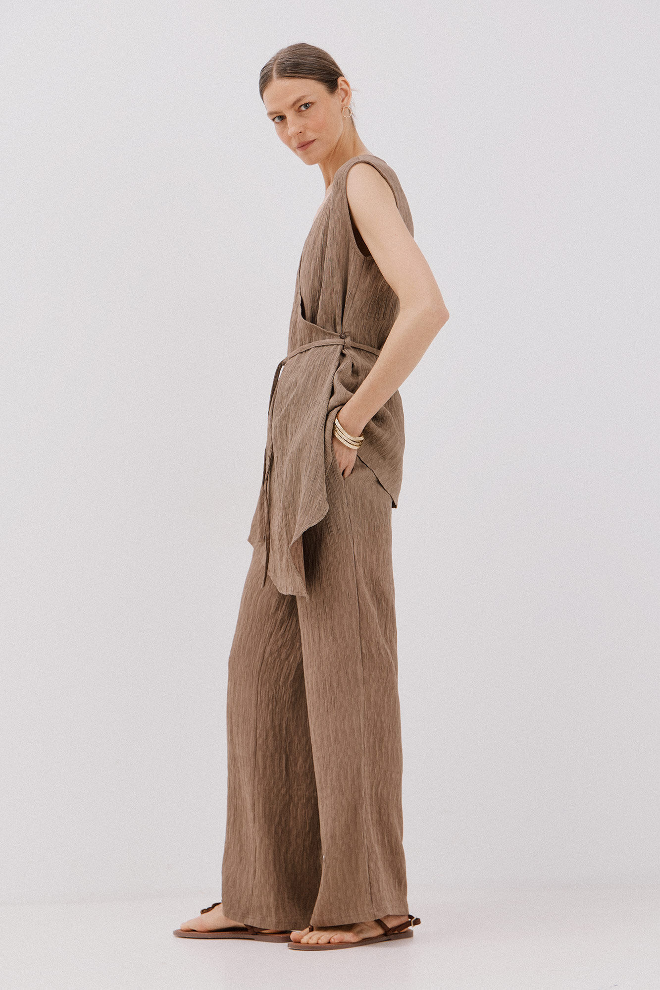 Cortefiel Asymmetrical textured top