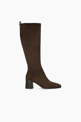 Lodi Suede boots with heels Dark brown