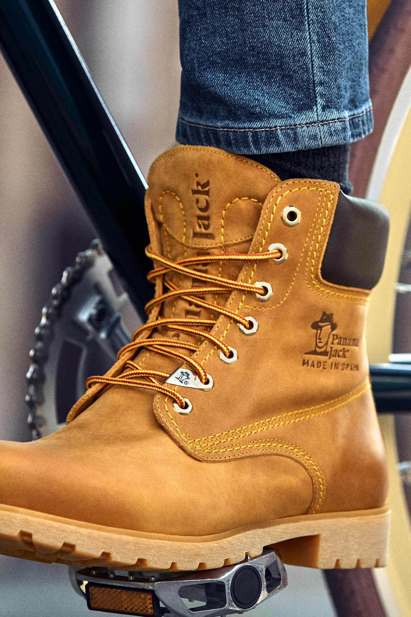 Panama Jack Men's nappa leather boots Yellow