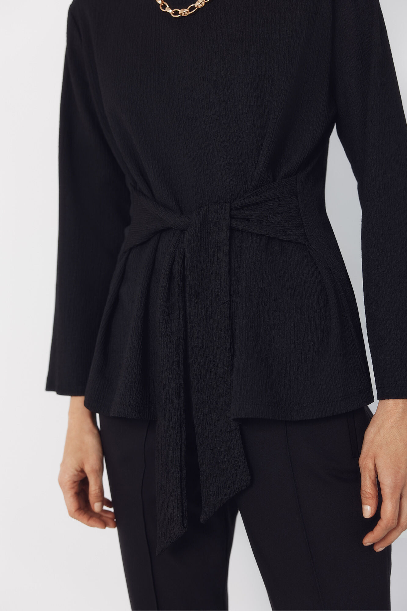 Cortefiel Front knot top Black