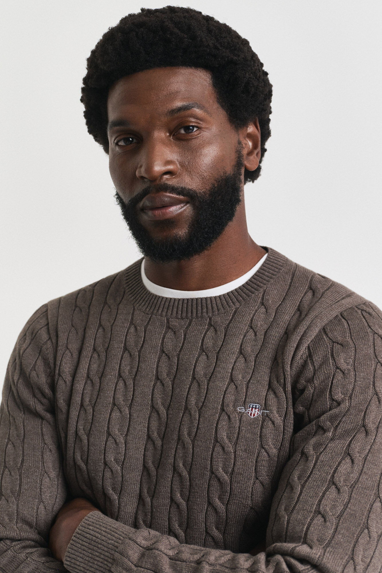 Gant Camisola de algod&atilde;o com gola redonda