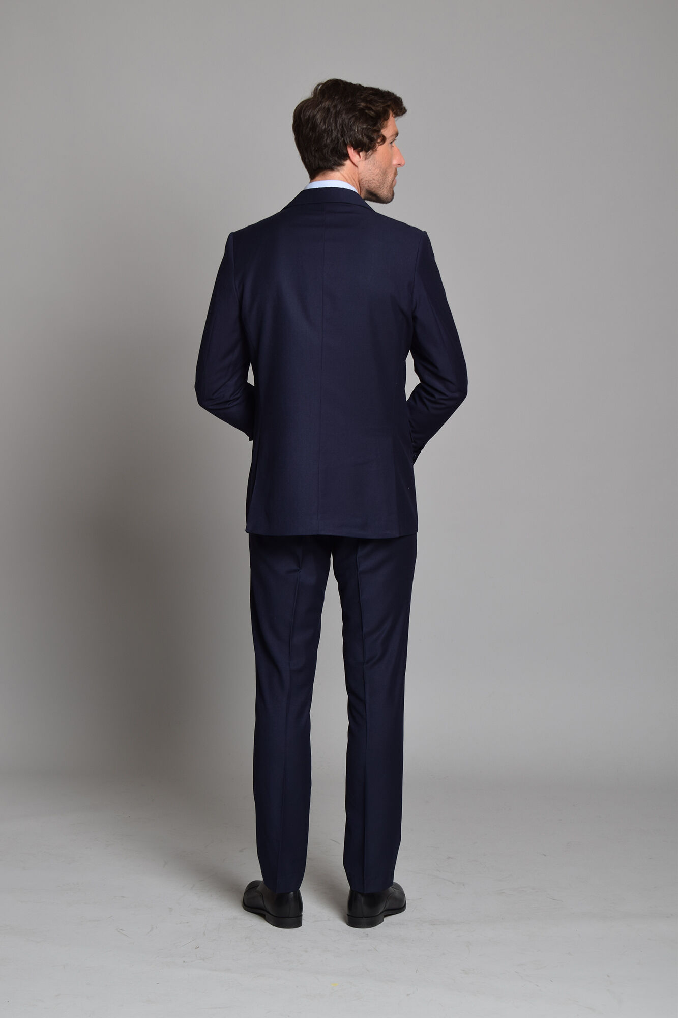 Cloking Terno liso da cole&ccedil;&atilde;o brit&acirc;nica 100% l&atilde;  Azul