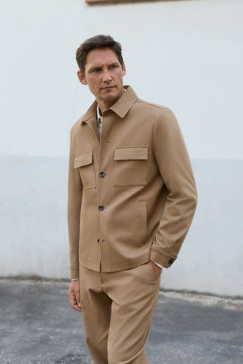 Cortefiel Toasted coordinated suit overshirt