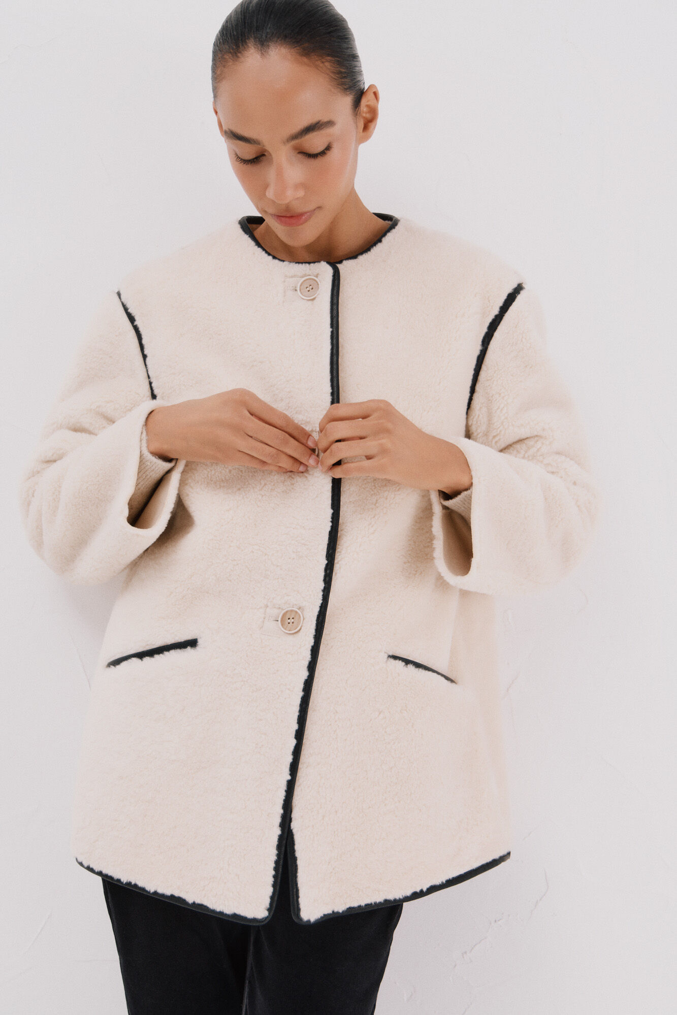 Cortefiel Chaquet&oacute;n efecto doble faz vivos