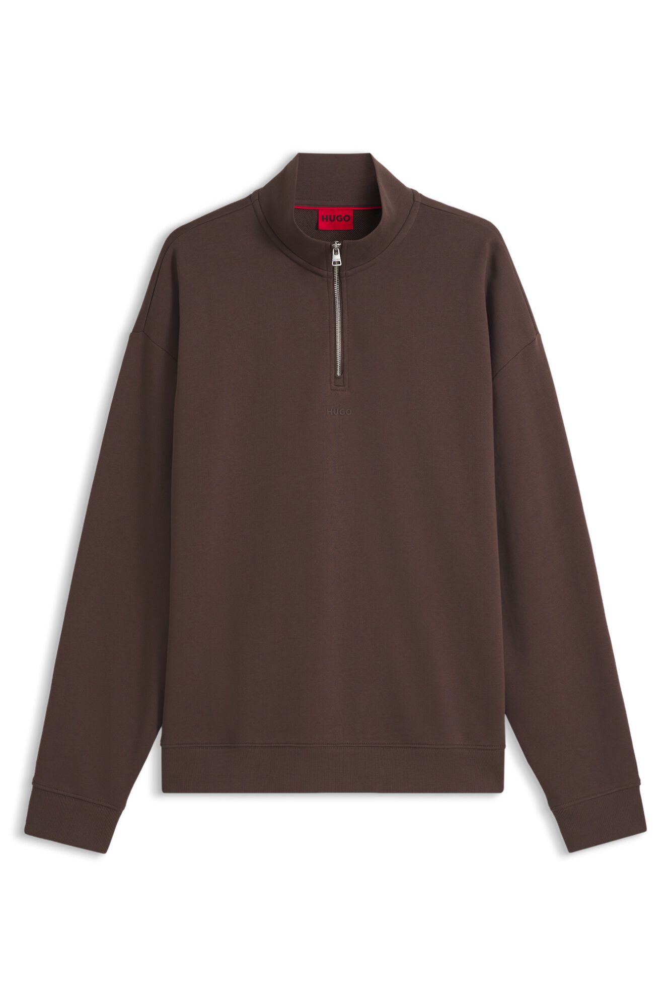 HUGO Sweatshirt gola redonda Castanho