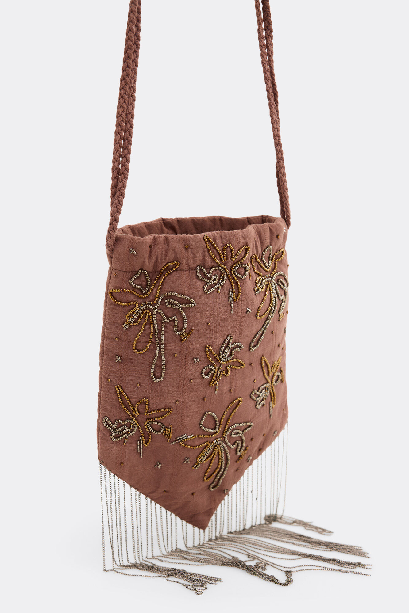 Slowlove Bolso saco estampado floral Rosa