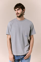 OOTO T-shirt lavada com logo Cinzento
