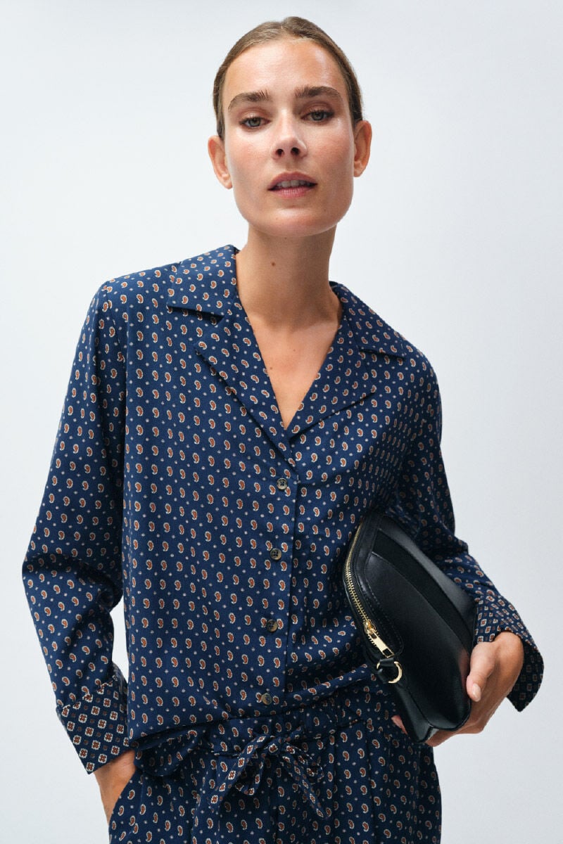 Cortefiel Printed pyjama shirt