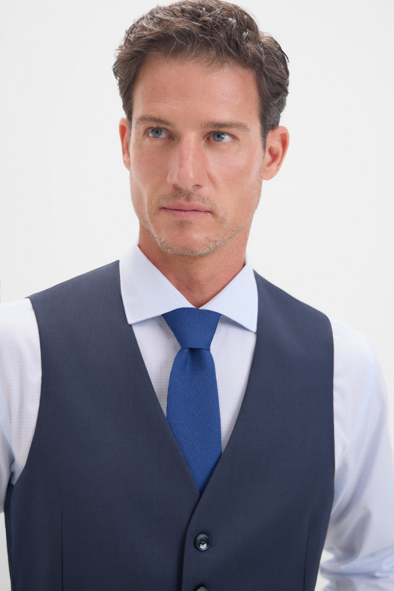 Cortefiel Chaleco liso marino slim fit Azul marino