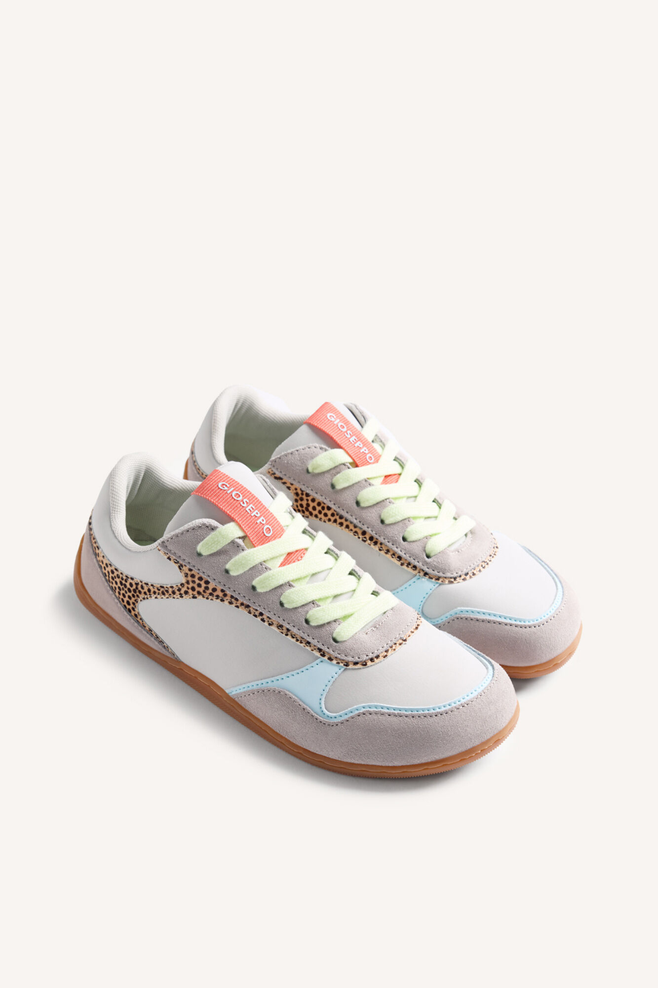 Gioseppo Chinelos de quarto em pele com estampado animal Cinzento