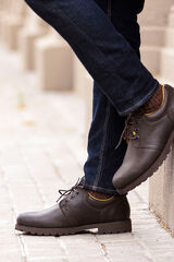 Panama Jack Sapatos de pele masculinos Castanho