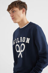 Silbon Sudadera clasica logo azul marino Azul marino