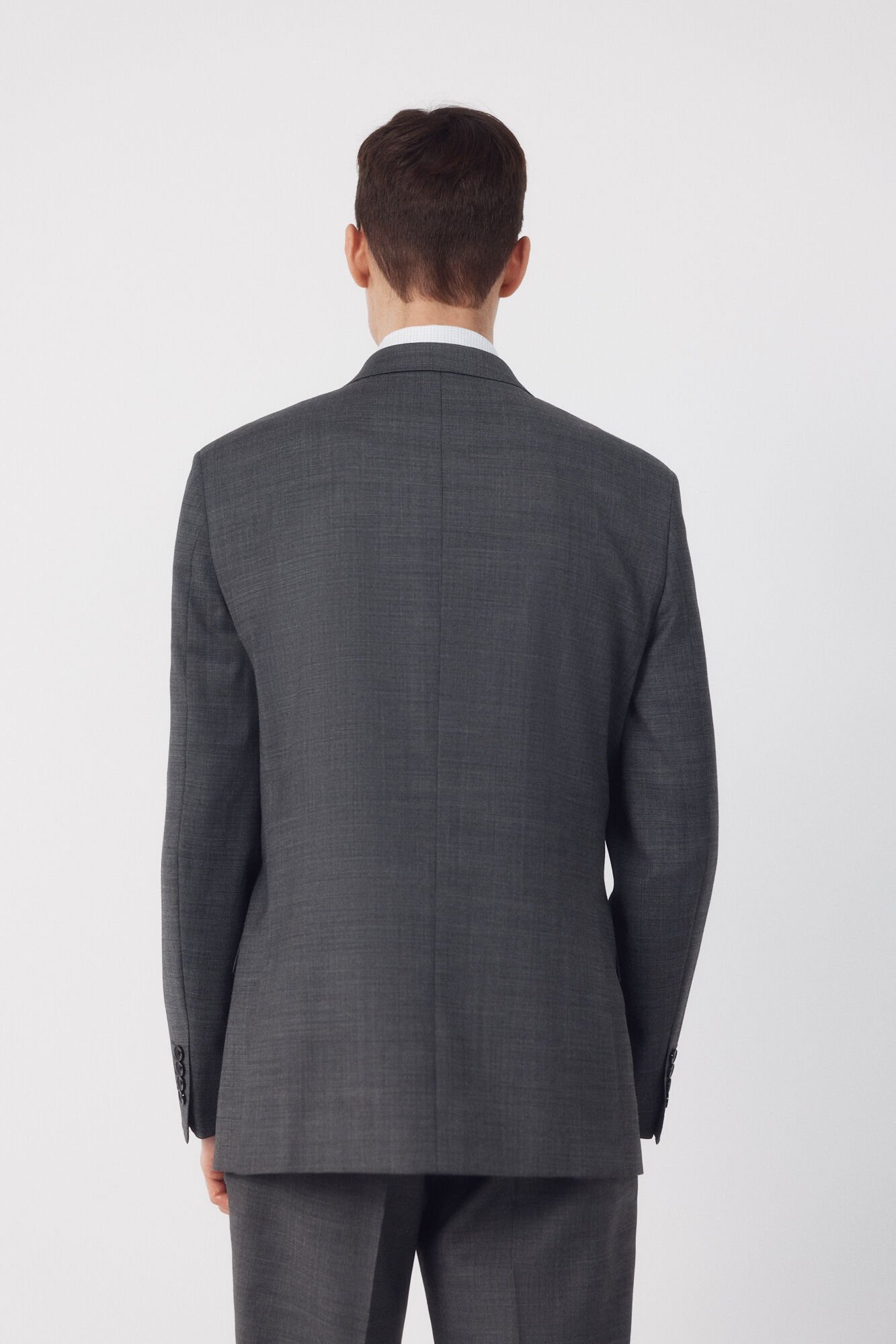 Cortefiel Grey structured dynamic blazer Dark grey