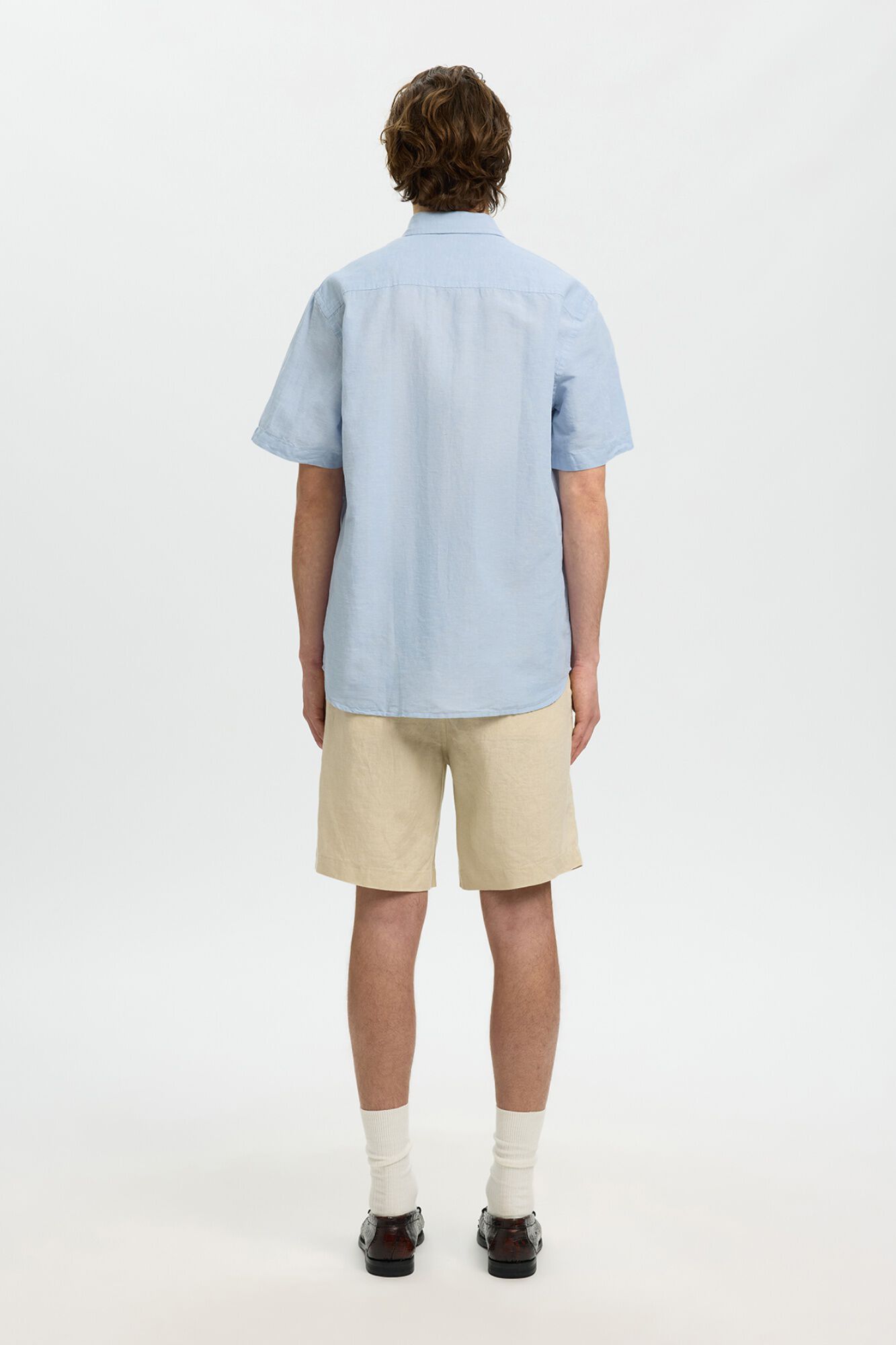 Selected Camisa de manga curta Azul