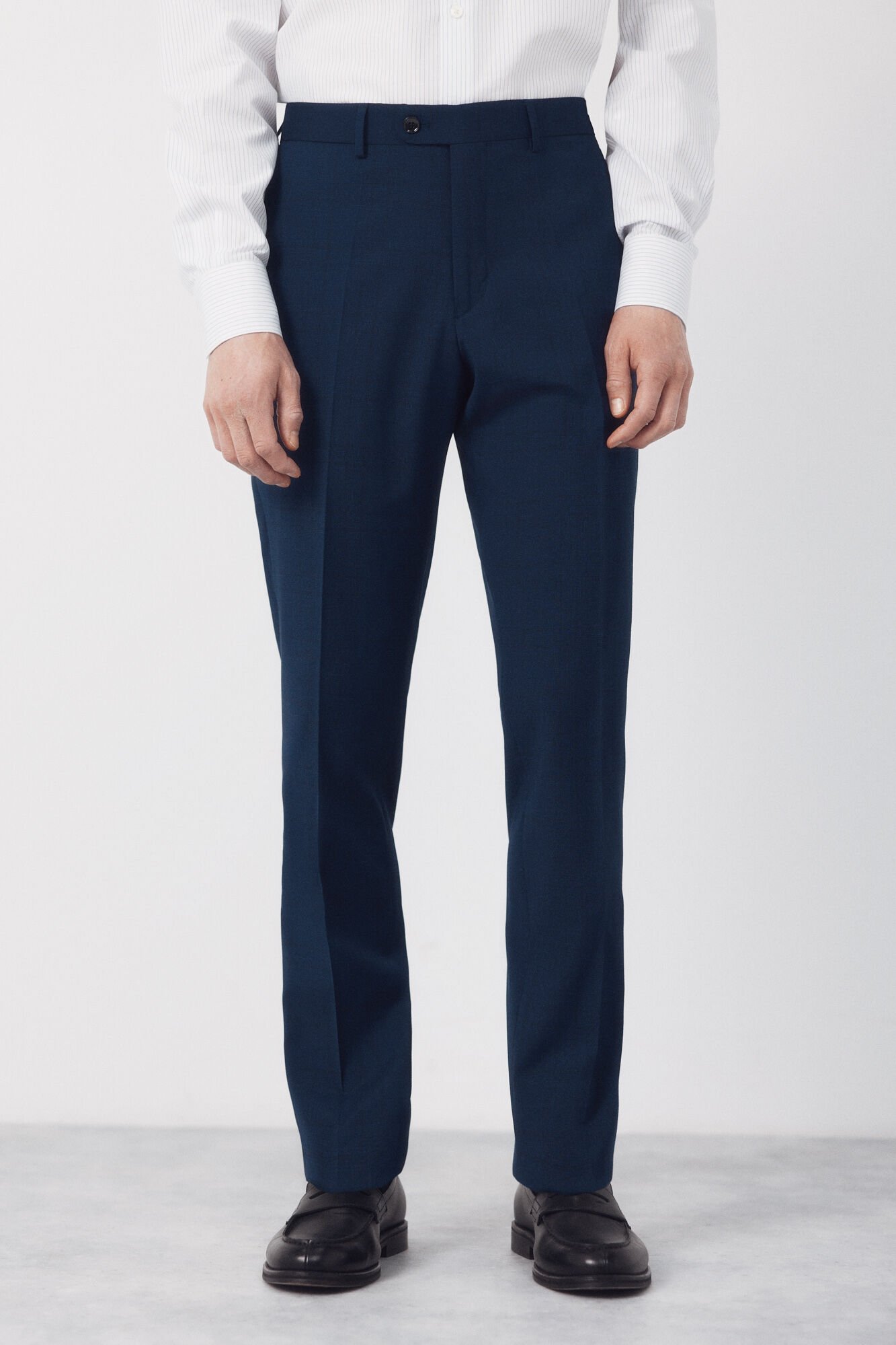 Cortefiel Cal&ccedil;as xadrez azul vibrante