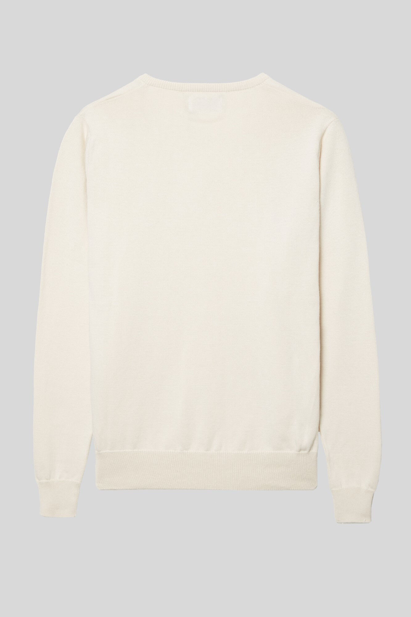 Silbon Jersey liso cuello pico retro beige claro Beige