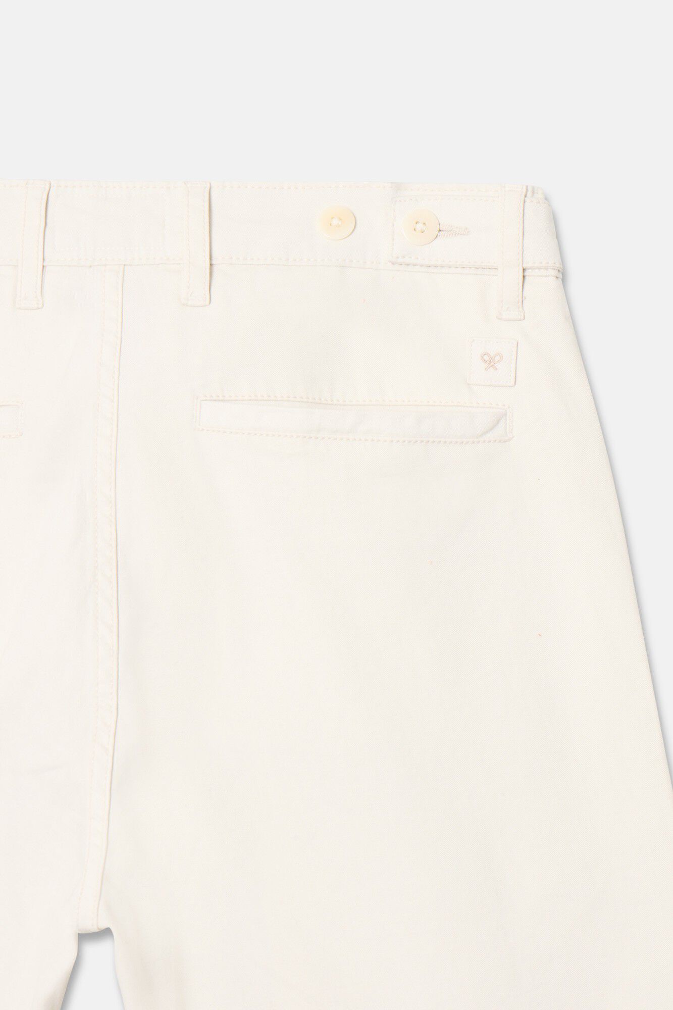Silbon Cal&ccedil;a esporte cal&ccedil;as chino plissada Ecru