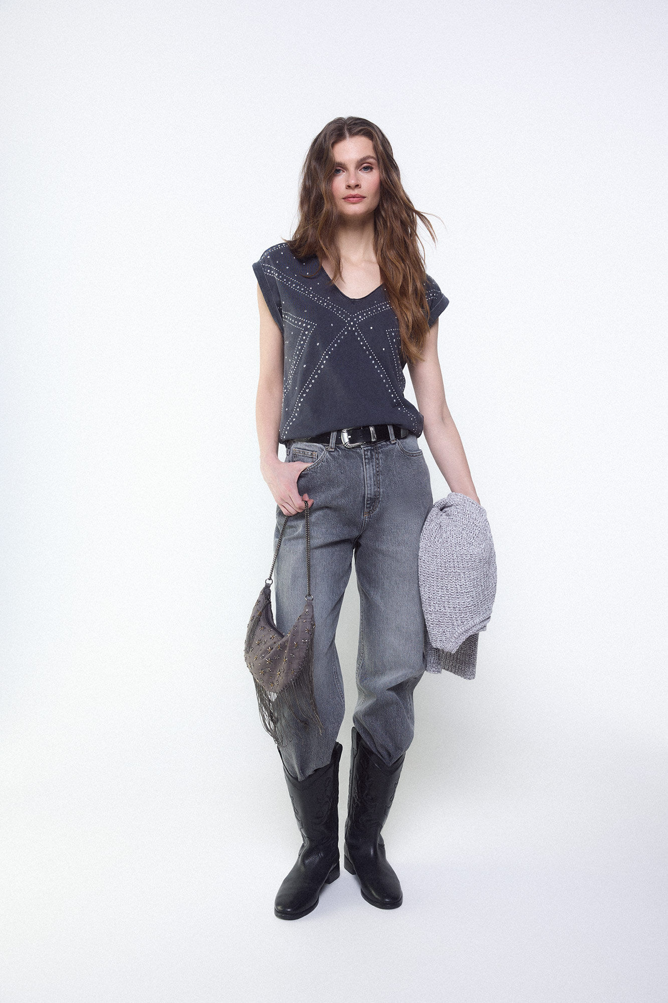 Slowlove Camiseta tachas