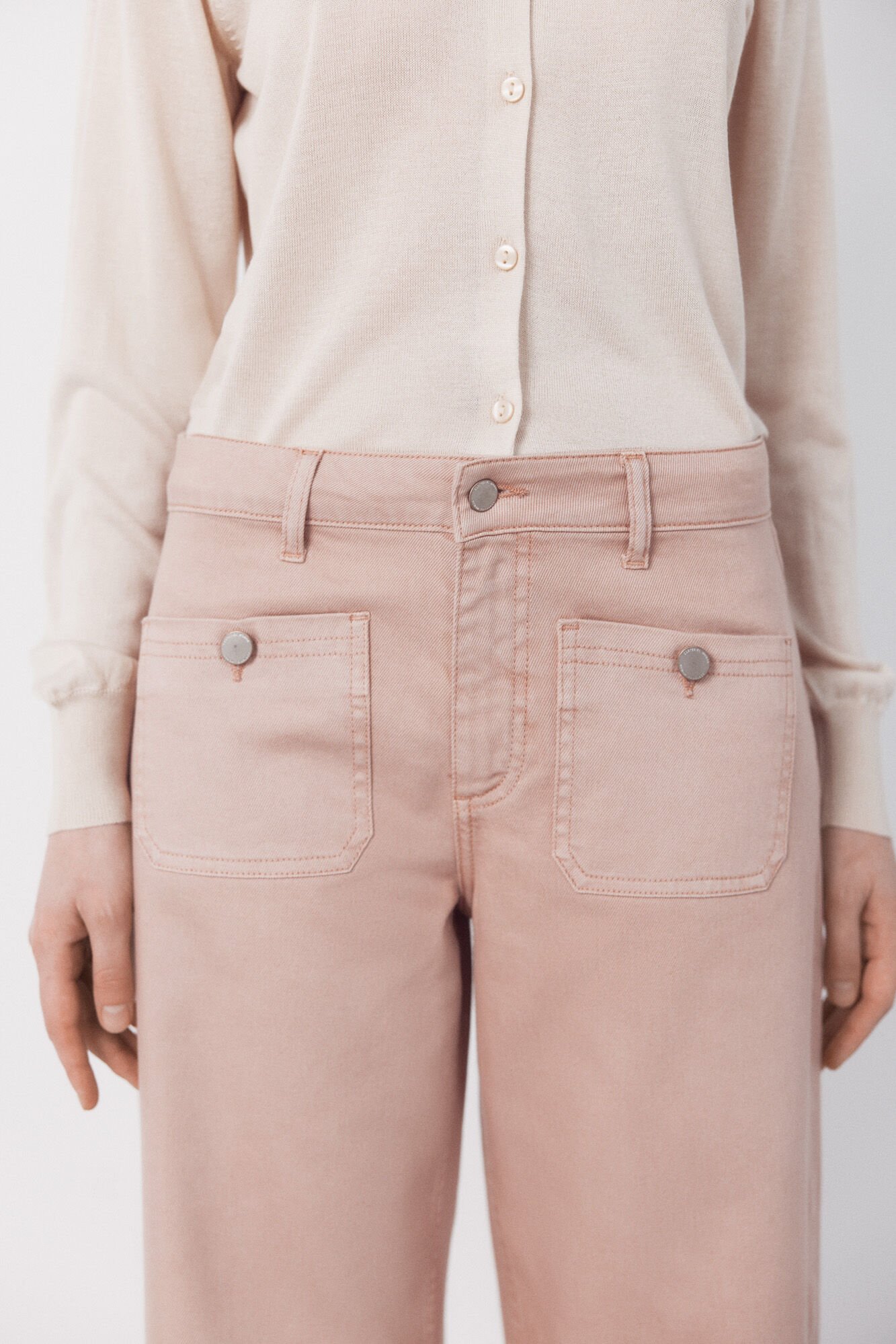 Cortefiel Navy pocket jeans Pink