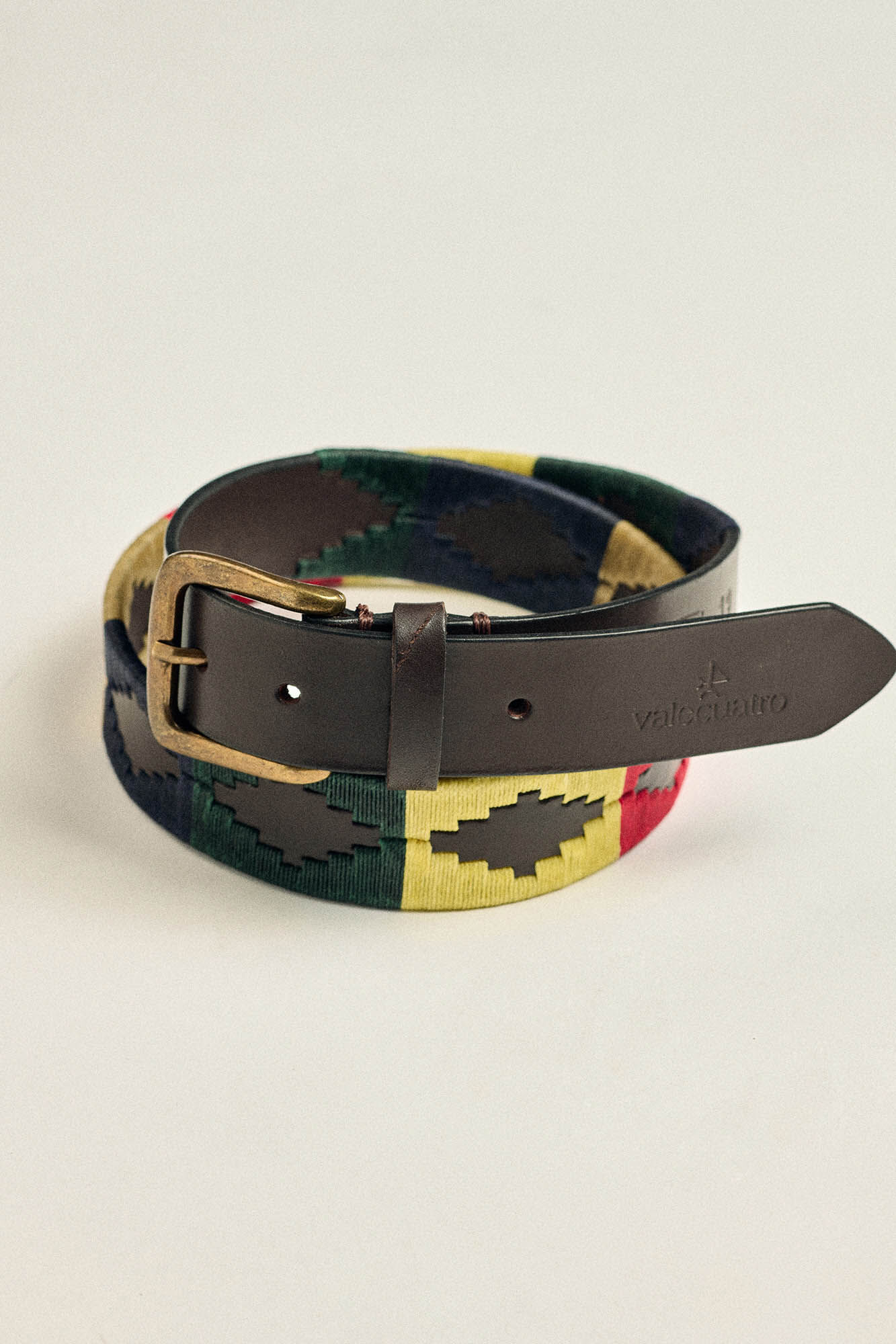 Valecuatro Cinto de pele Valecuatro modelo Soy&oacute;n Amarelo