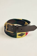 Valecuatro Cinto de pele Valecuatro modelo Soy&oacute;n Amarelo