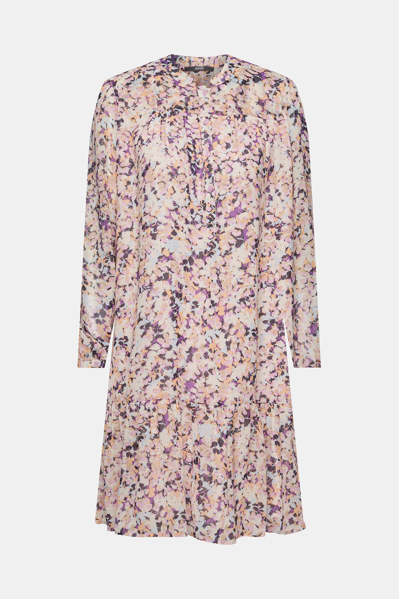 Esprit Floral print midi dress with ruffles Multicolour