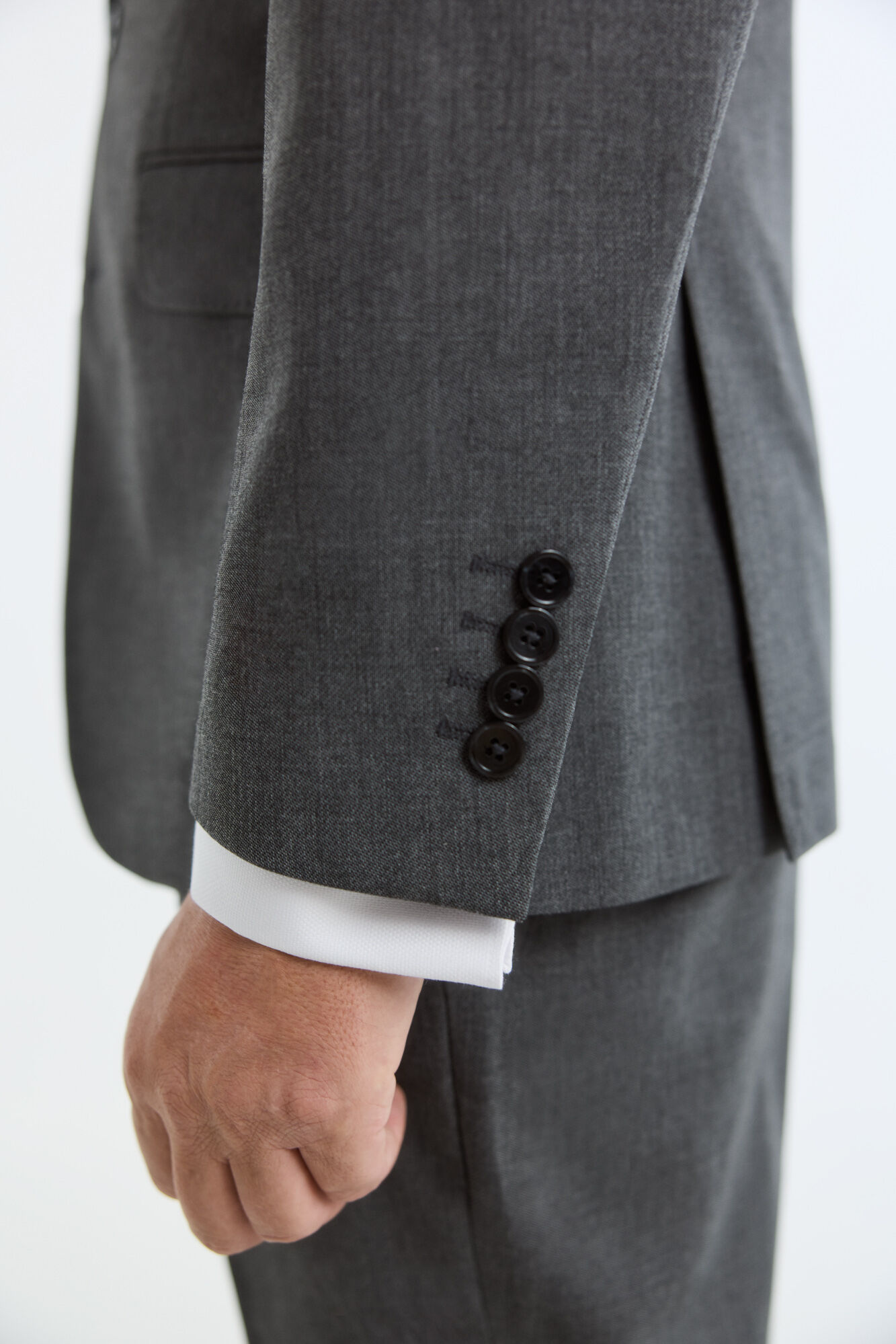 Cortefiel Grey serge jacket Dark grey