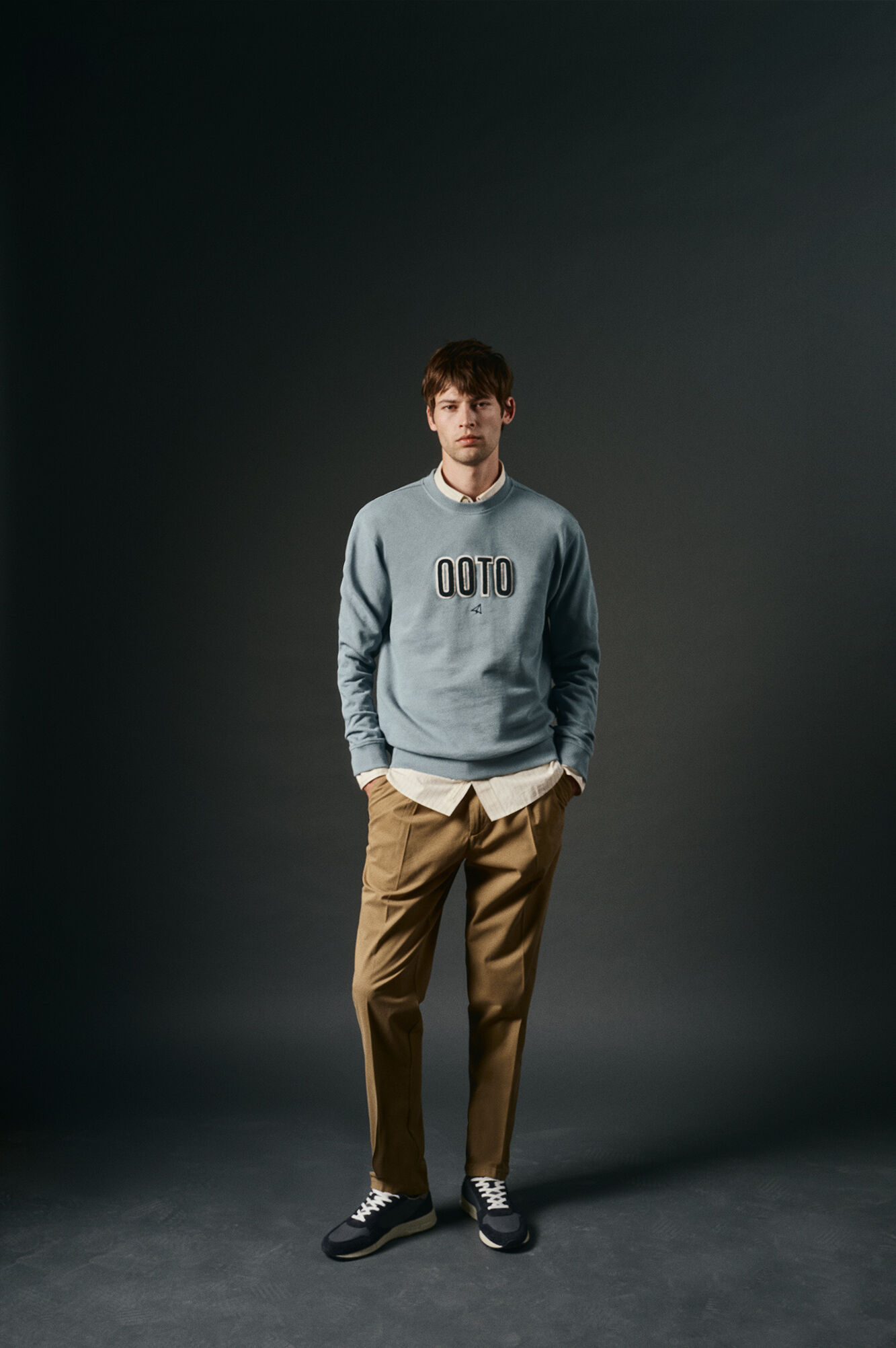 OOTO Sweatshirt logo bordado Azul