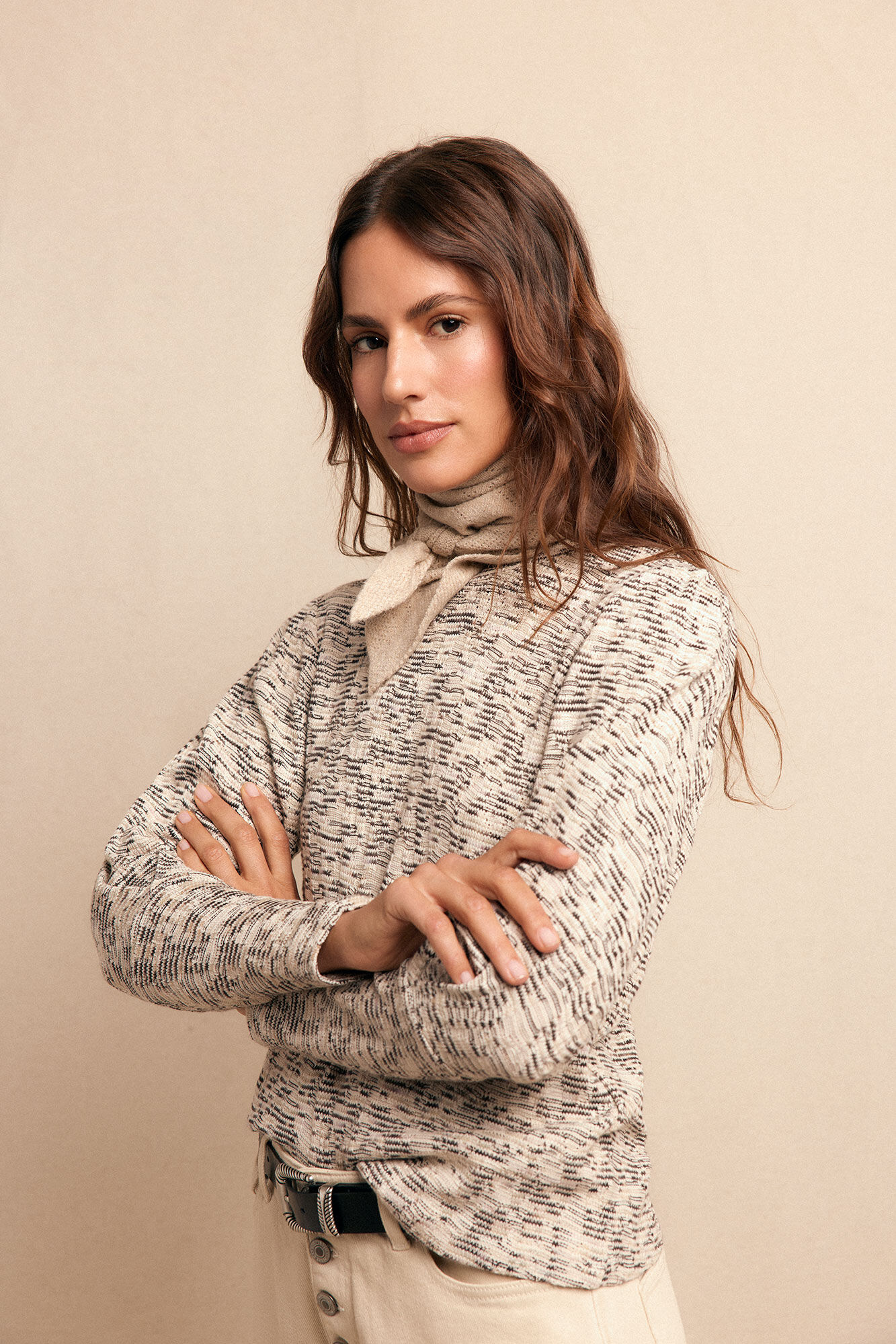 Slowlove Top estructura frunce Multicolorido