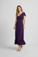 Silbon Vestido de malha assim&eacute;trico  Roxo