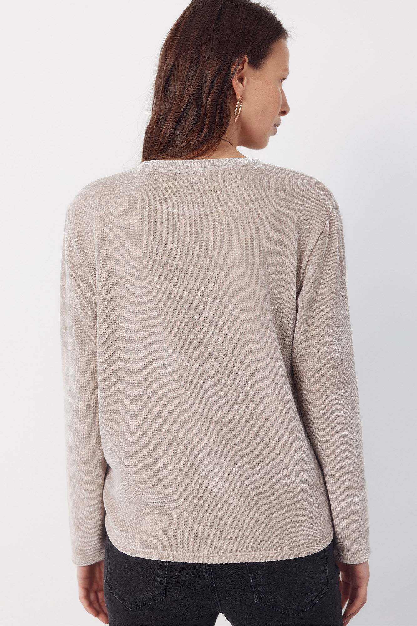 Cortefiel Chenille t-shirt Beige