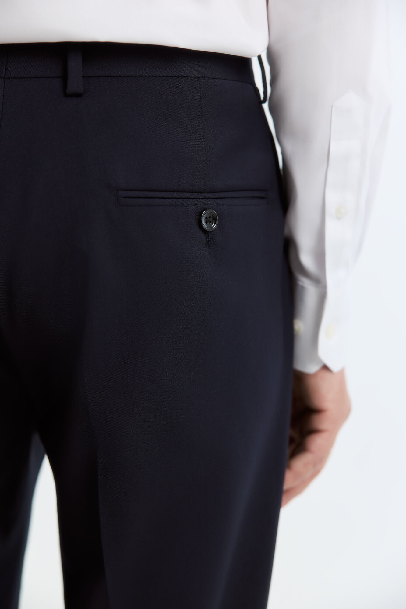 Cortefiel Twill smart fabric blazer Navy