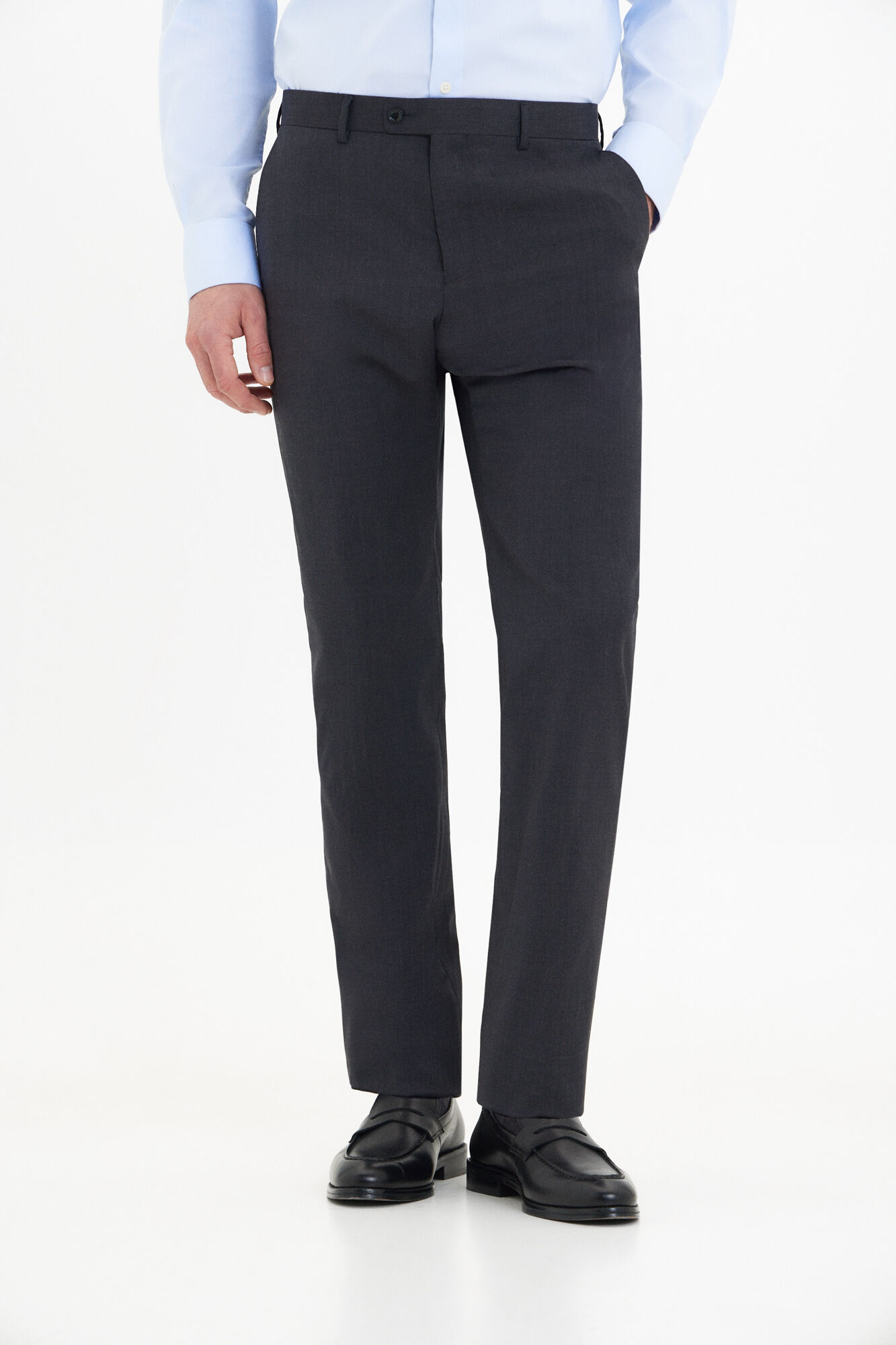 Cortefiel Plain coolmax&reg; trousers Dark grey