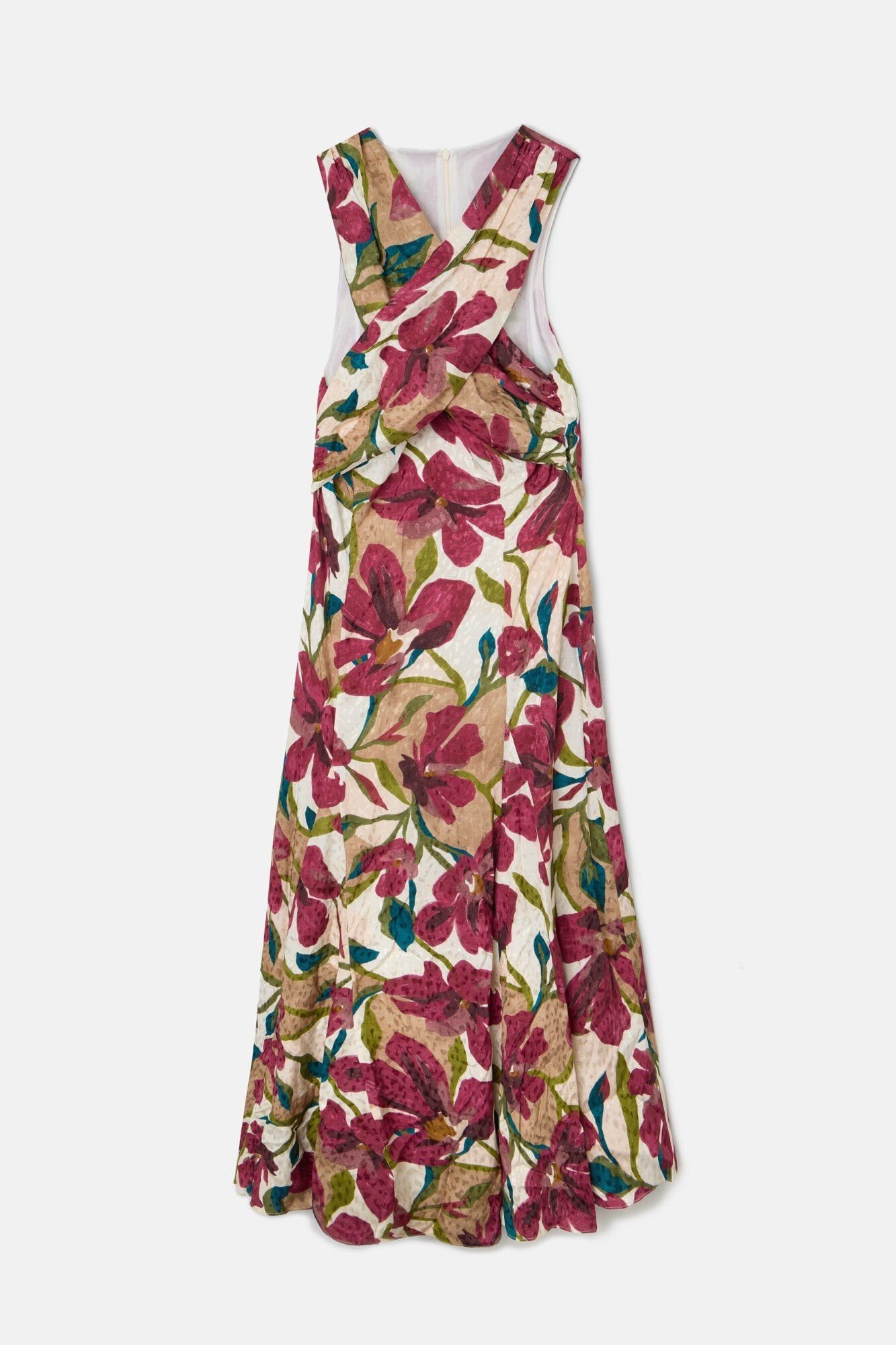 Silbon Vestido floral com halter e cole&ccedil;&atilde;o de eventos Multicolorido