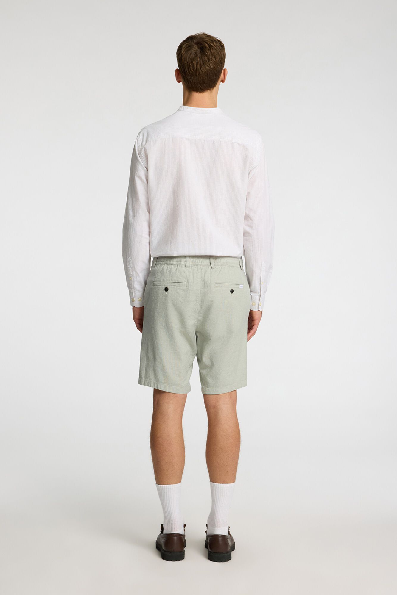 Selected Linen short Green