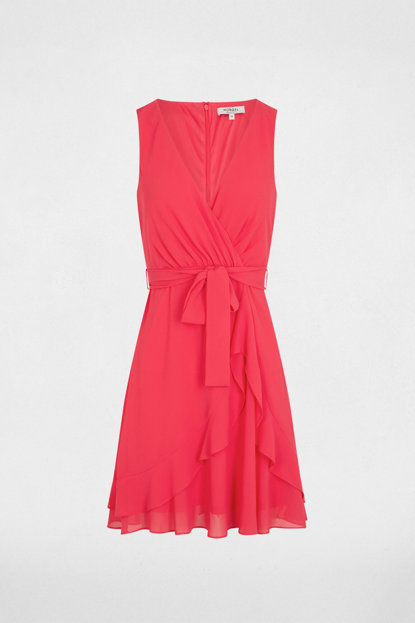 Morgan Vestido curto cruzado Vermelho