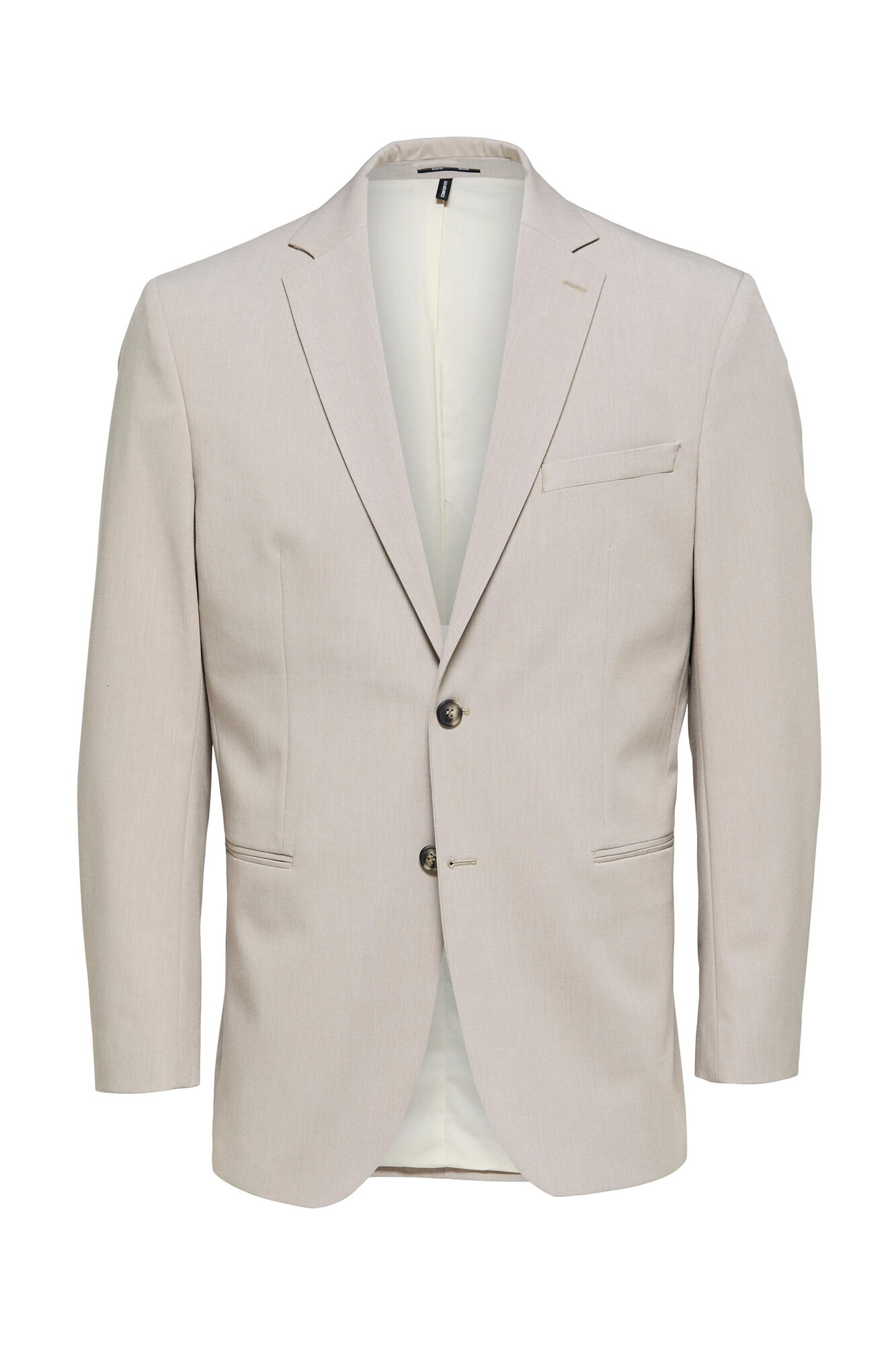 Selected Slim fit blazer made from recycled materials. Grey
