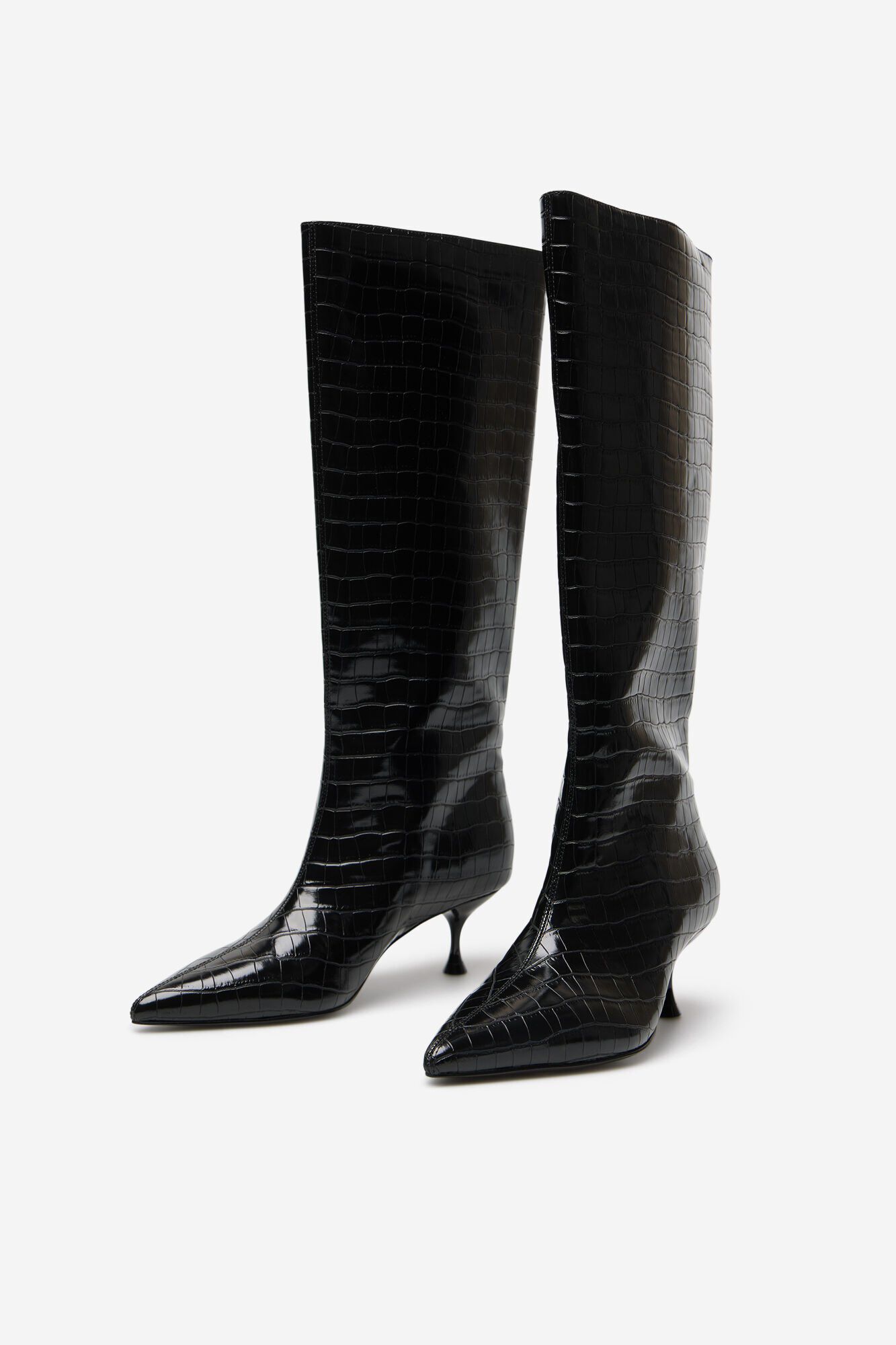 Cortefiel Bota tac&oacute;n kitten efecto coco Negro