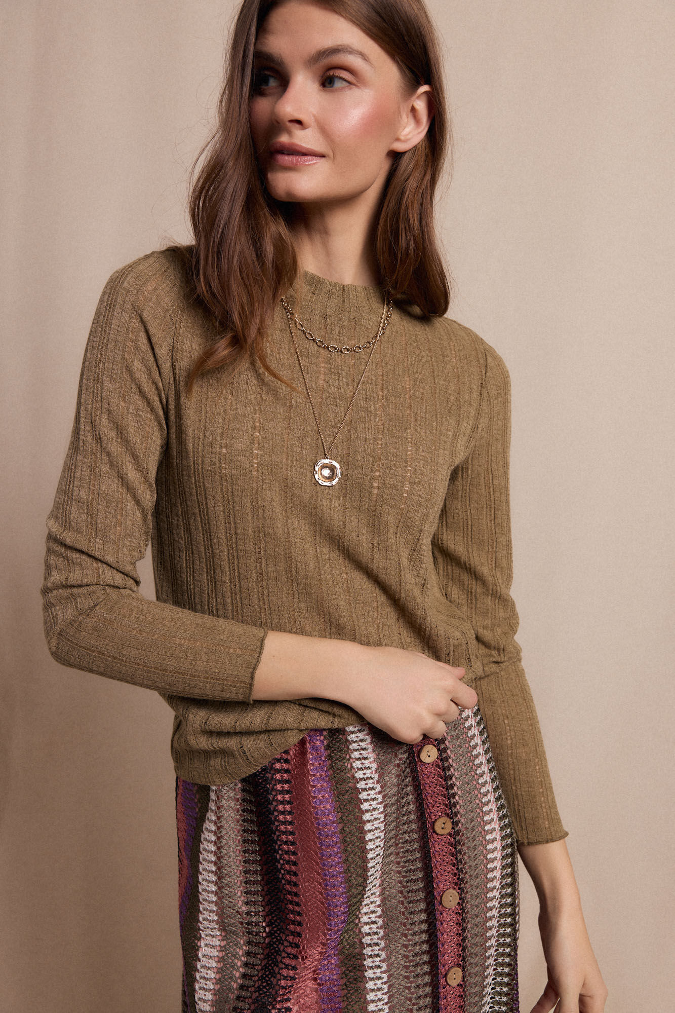 Slowlove Top malha estrutura