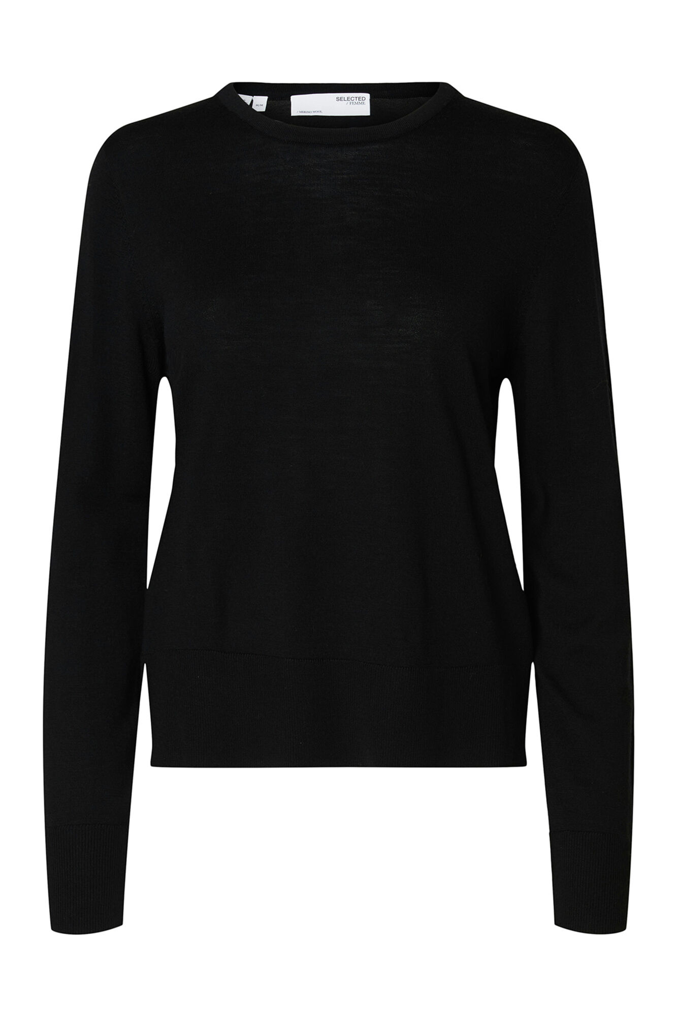 Selected Jersey 100% lana merino. Negro